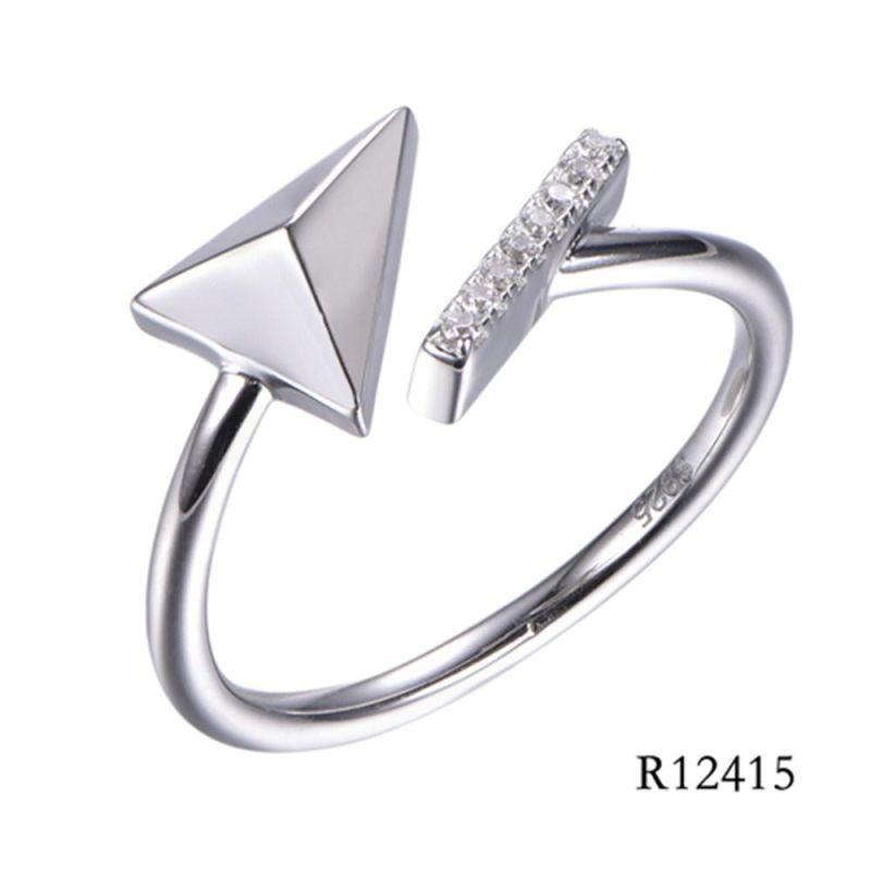 New Design 925 Sterling Silver with CZ Simple Ring