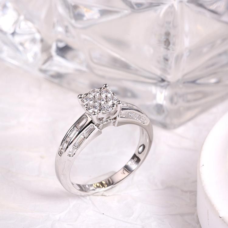 Fashion Accessories 925 Silver Jewellery New Arrival Fashion Jewelry Popular Trendy Cubic Zirconia Moissanite Ring