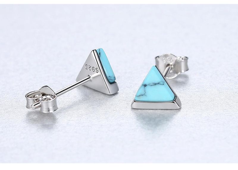 Factory Wholesale Blue Green Malachite Fine Needle Earrings
