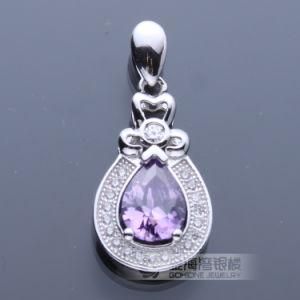 Popular 925 Sterling Silver Pear Shaped 925 Pendant
