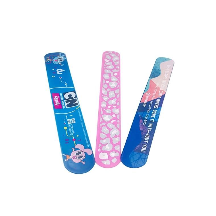 Logo Printed One Inch Silicone /PVC Ruller Slap Wristband