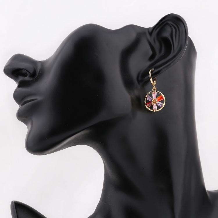 Fashion Accessories Women Silver 18K Gold Plated Alloy Jewelry Chain Sets Pendant Necklace with CZ Crystal