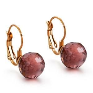 Multicolor Crystal Beads Gold-Plated Stainless Steel Earrings Drop