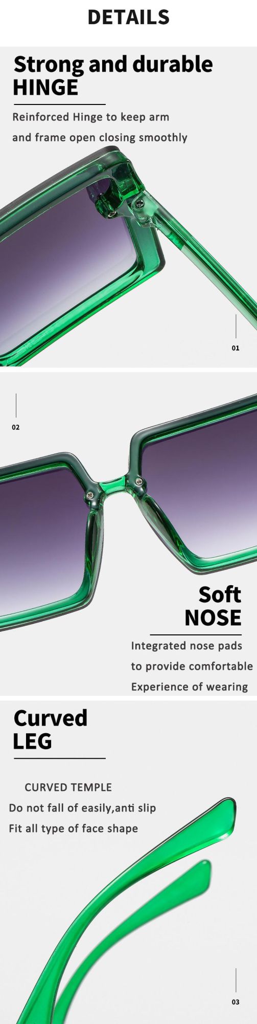 2022 New Sunglasses Fashion Oversized Custom Logo Sunglasses Classic Simple Square Wholesale Sunglasses