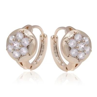 Fashion 14K Cubic Zirconia Ladies Luxury Earrings Jewelry