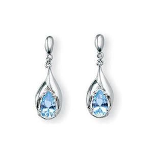 Fashion New Arrival 925 Sterling Silver Drop Aquamarine Earring