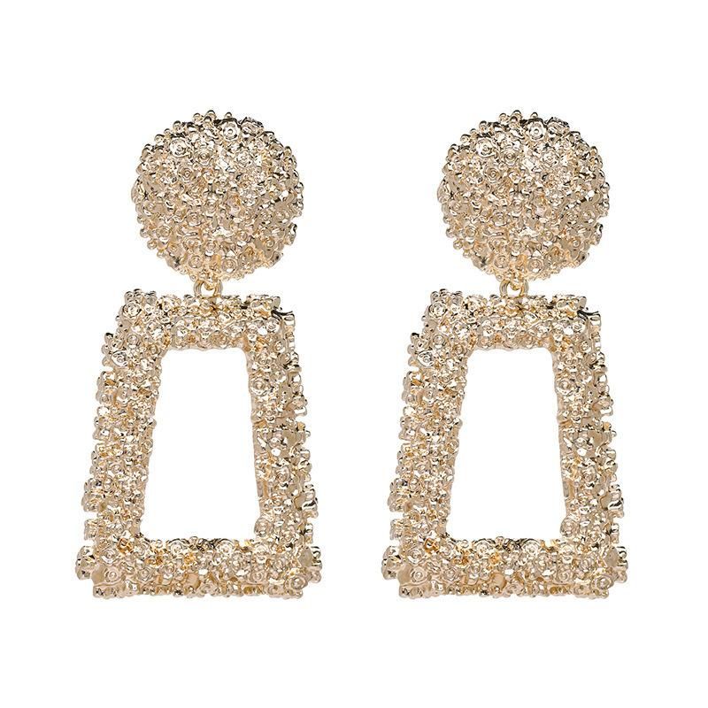 New Fashion Simple Popular Style Alloy Metal Earrings Female Retro Earrings