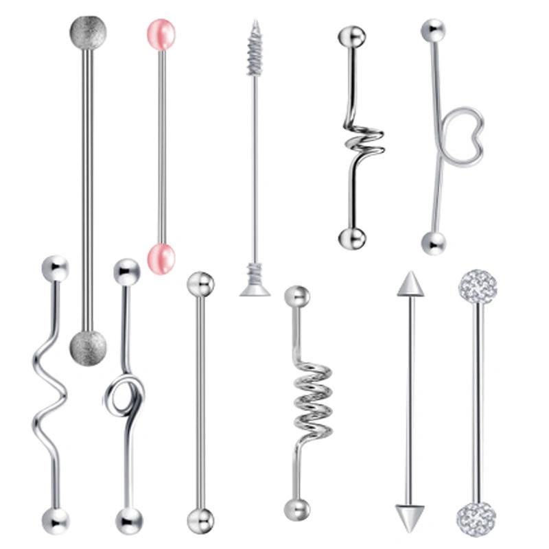 316L Surgical Steel Industrial Barbell Sib500