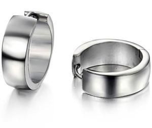 1 Pair New Stainless Steel Round Stud Earring Silver Polished Punk Ear Piercing Earrings Body Jewelry Men Women