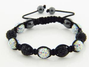 Black &Twinkle White Shamballa Bracelet Stones 4.50ct (JDH-BL80009)