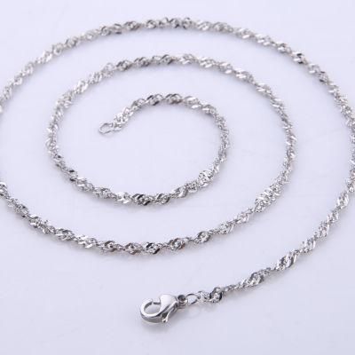 Hot Selling Jewelry Stainless Steel Accessories Singapore Chain Necklace