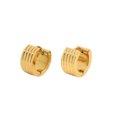 Ins Web Celebrity Mini Wide Thread Small Earring Joker Earring Titanium Steel Crescent Earring Earrings Studs