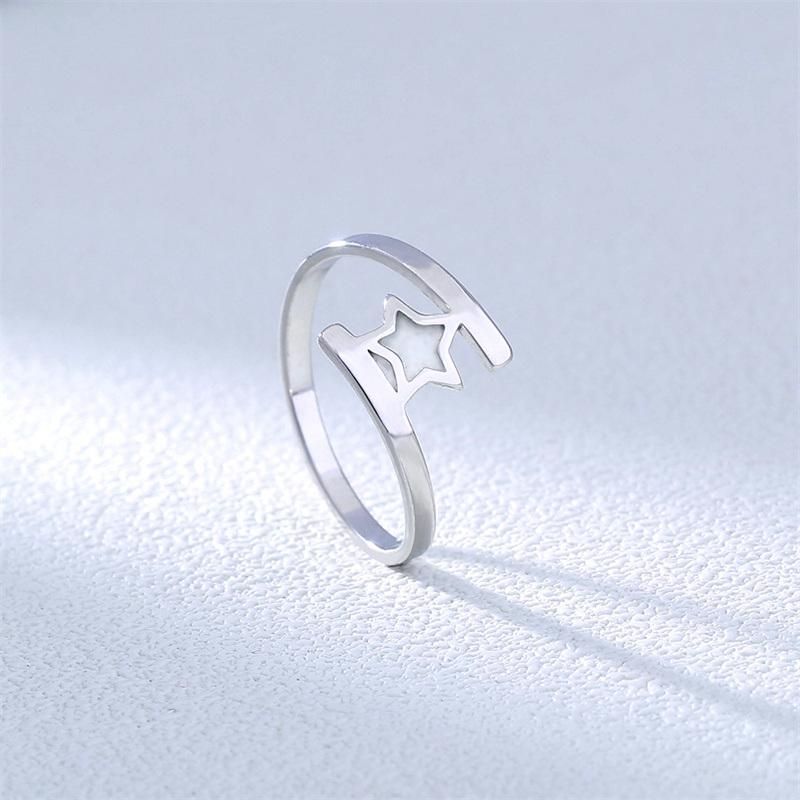 Manufacture New Design Star Shape Stainless Steel Women Rings