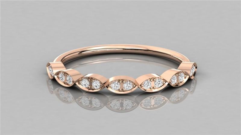 Elegant 925 Sterling Silver with White CZ Engament Ring