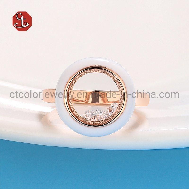 Fashion Design 925 Sterling Silver Round CZ Ring
