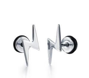 High Quality Stainless Steel Lightning Stud Earrings for Men and Women