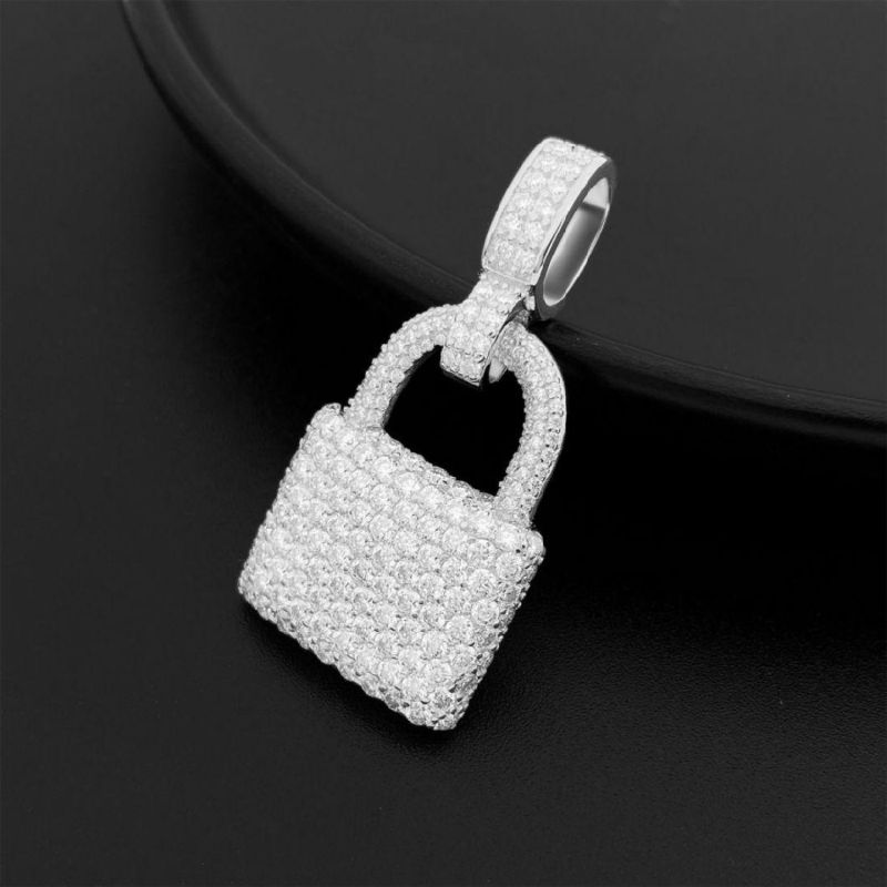 Fashion Jewelry 925 Sterling Silver Claw Set Vvs Lab Grown Diamond Moissanite Cross Pendant