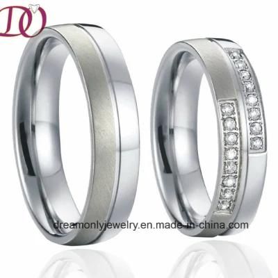Unique Pure Titanium Love Wedding Band Couple Rings Pair Handmade Men and Women Jewelry