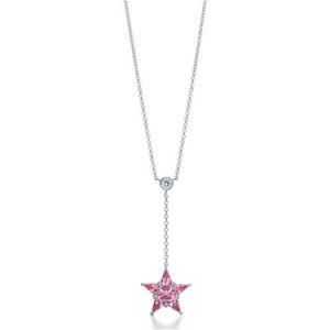 Y Shape Necklace in Sterling Silver with Star Pendant