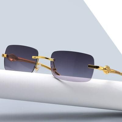 Fashion Metal Rimless Good Quality Man Sunglasses