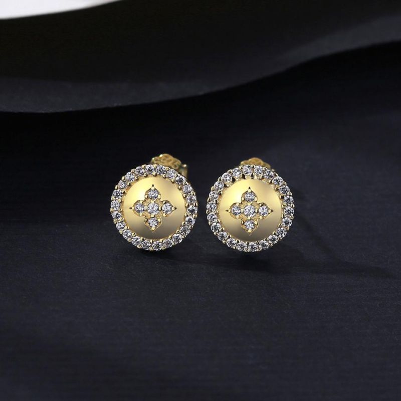 Charming 925 Sterling Silver Cubic Zirconia Mini Earrings Ear Studs