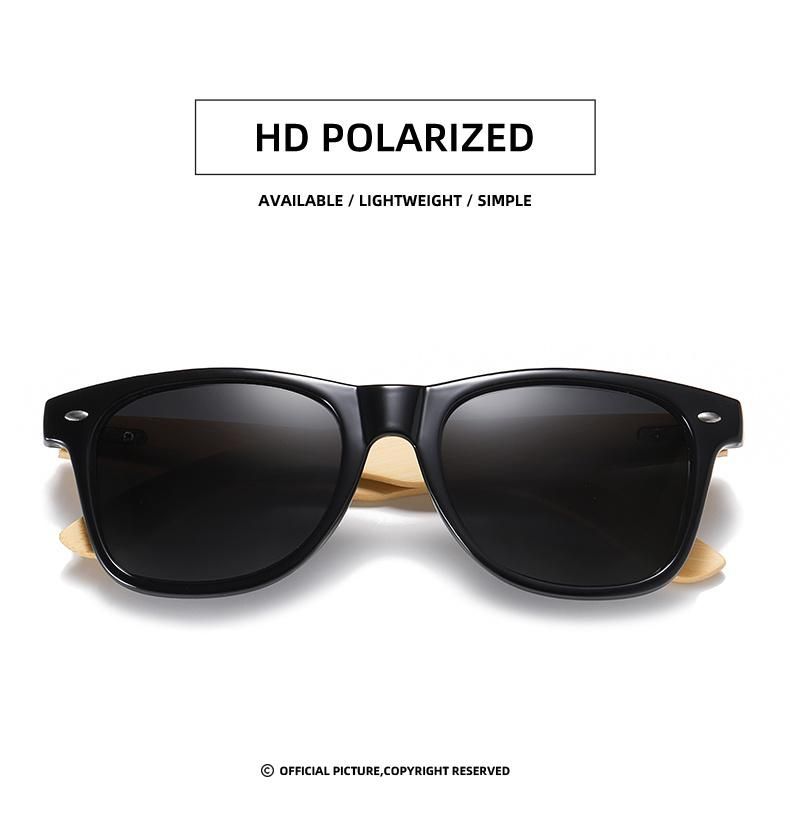 Superhot Eyewear Baboo Frame Fashion 2021 Baboo Frame Men Women Polarized Small Rectangle Lenses Sunglasses