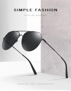 Gafa De Sol Metal Frame Custom Polarized Double Bridge Sunglass