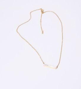Gold Plated Shell Bar Pendant Choker Necklace Stainless Steel Jewelry Wholesale