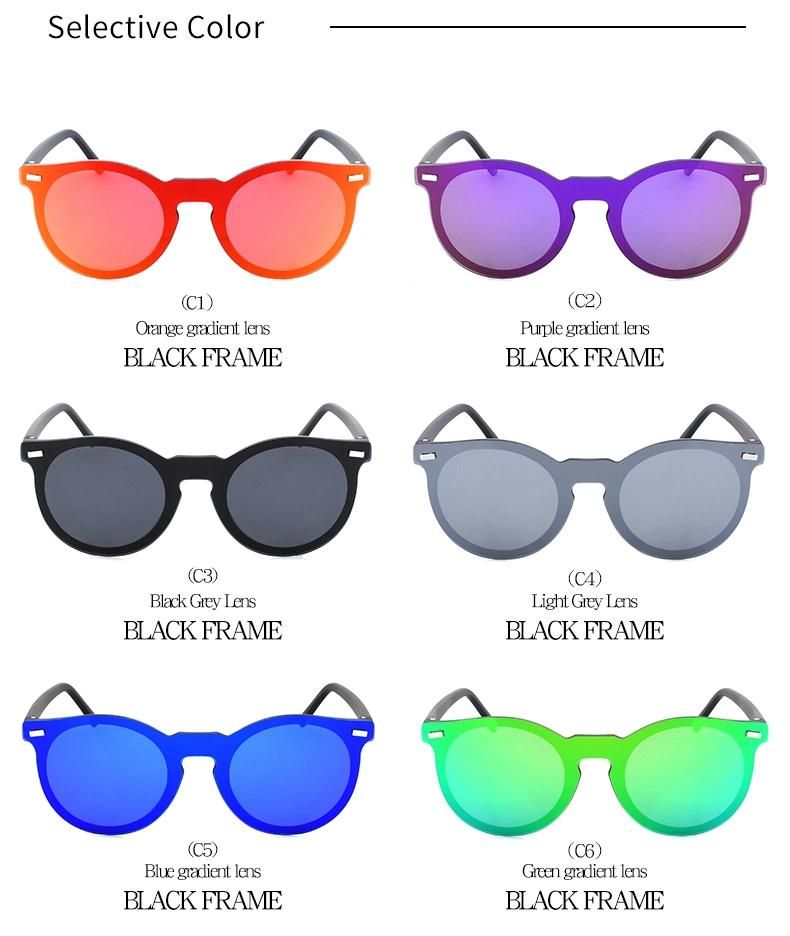 Flat Lens Cat. 3 UV400 Classic Retro Fashion Womens Vintage One Piece Lens Sunglasses Men