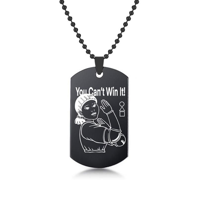 Film and Television Peripherals Squid Game Stainless Steel Necklace