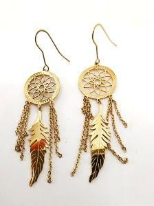 Earring in Stainless Steel in Gold Color 24K