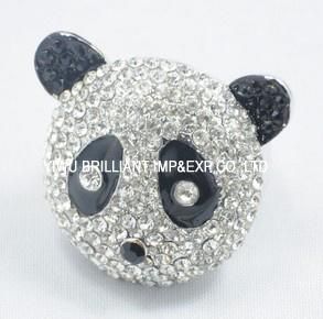New Panda Desgin Fashion Rhinestone Rings Jewellery 2011 (BR-90005)