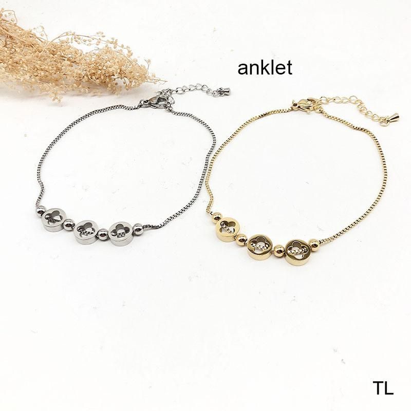 Manufacturer′s Customized Jewelry Stainless Steel Fashion Anklet Zircon Anklet Women′s Wholesale