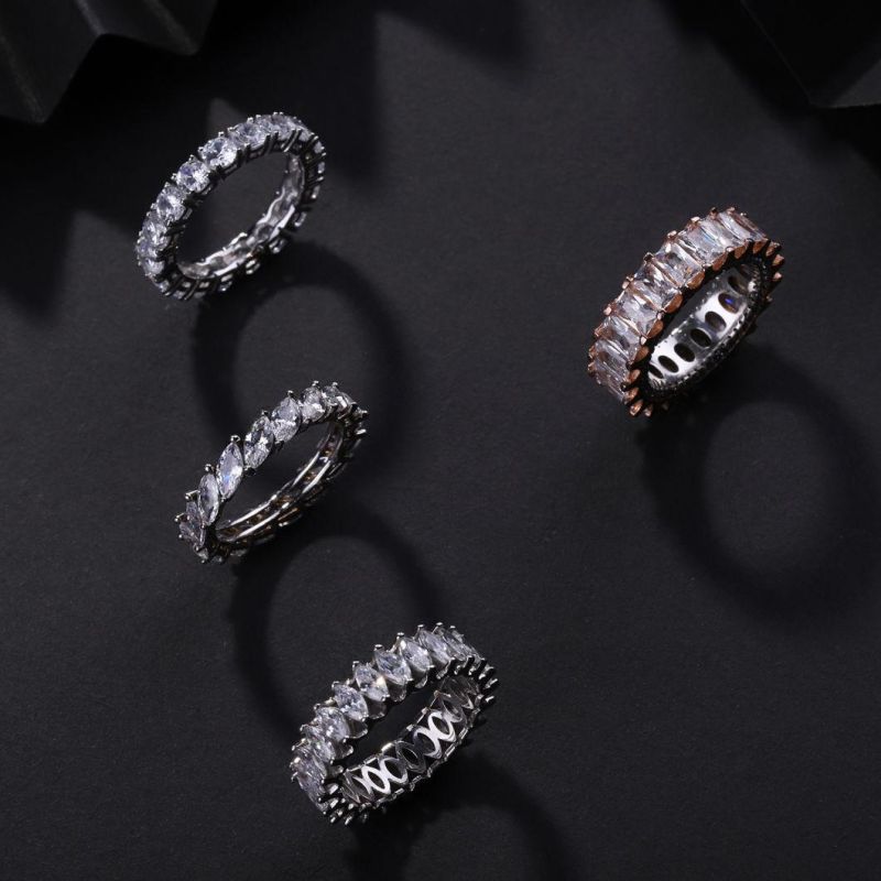 Fashion Jewelry 925 Sterling Silver Luxury Diamond Ring