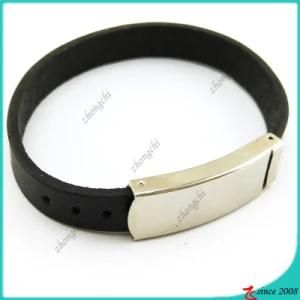 Simple Black Leather Bracelet for Man (LB16041947)
