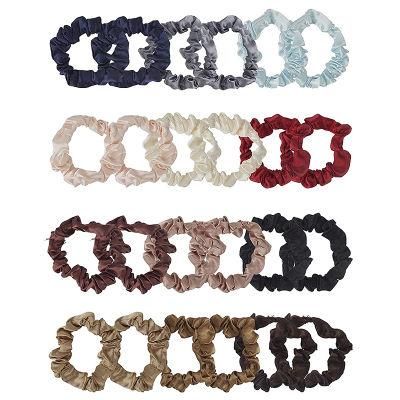 Wholesale 100 Pure Mulberry Silk Skinny Scrunchies for Hair Scrunchies