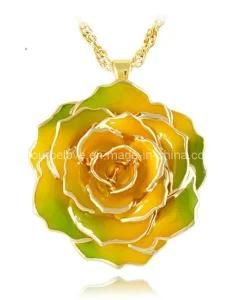 24k Gold Rose Necklace (XL050)