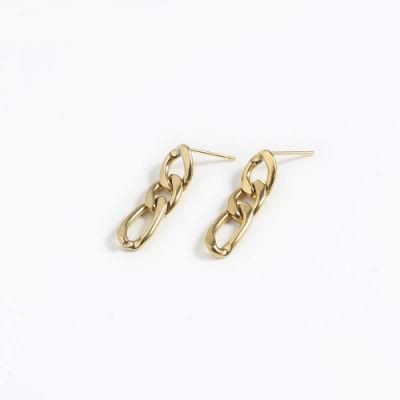 Manufacturer Custom High Quality Fashion jewellery 2022 New Arrivals 18K/14K Gold Jewelry Wholesale Link Chain Earrings