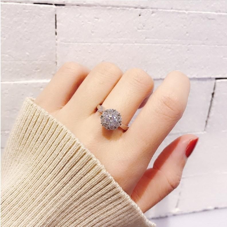 Fashion Diamond Rotary Open Index Finger Ring