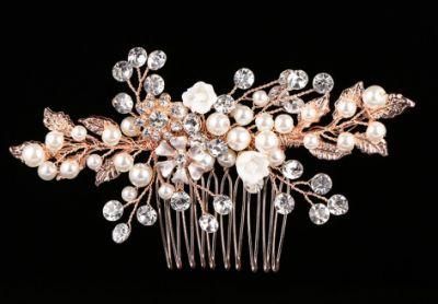 Wedding Bridal Crystal Flower Elegant Hair Comb Hair Clip Headband Headpiece