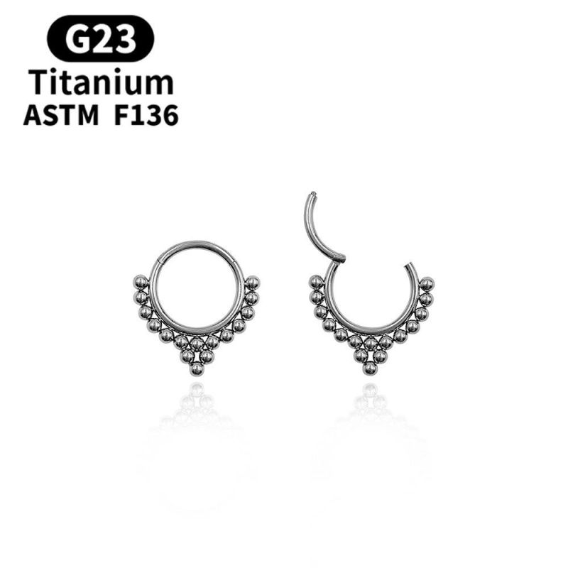 G23 Titanium Earring Hoop Hinged Septum Rings and Nose Rings Hoops for Women Men