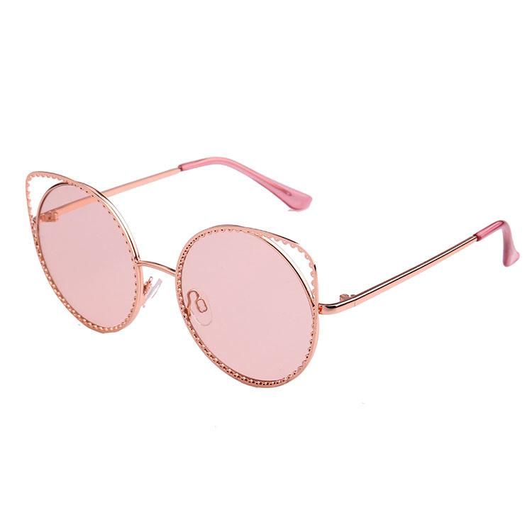 2022 Designed Cateye with Decoration Popular Metal Sunglasses