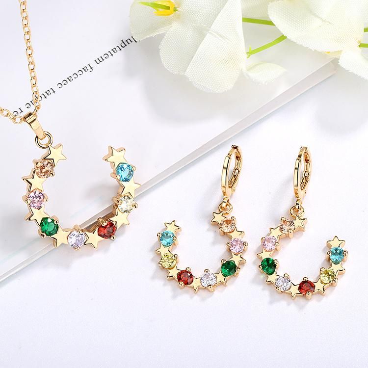 2020 Wholesale HD Jewellery Made in China 18K Gold Plating Costume Jewelry Set for Wedding