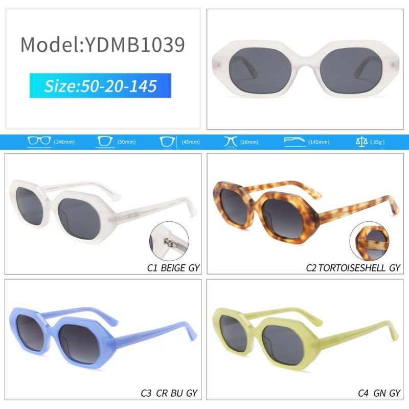 Unisex Polarized Driving Sports Sunglasses New Design Retro Custom Actate Frame Optical Fashion Sunglasses