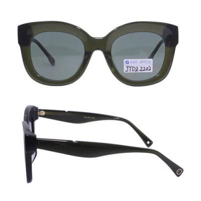 2022 Big Size High Quality Shiny Transparent Metal Acetate Sunglasses