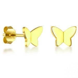 New Creative 925 Sterling Silver Butterfly Stud Earrings Simple Cute Minimalist Jewelry Women Daily Wear Wholesale