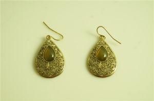 Teardrop Earring Paved with Acrylic Stone