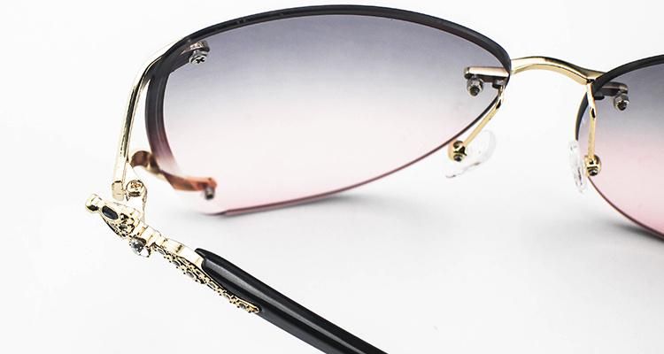 Diamond Fox Accessories Metal Rimless Women Stock Sunglasses