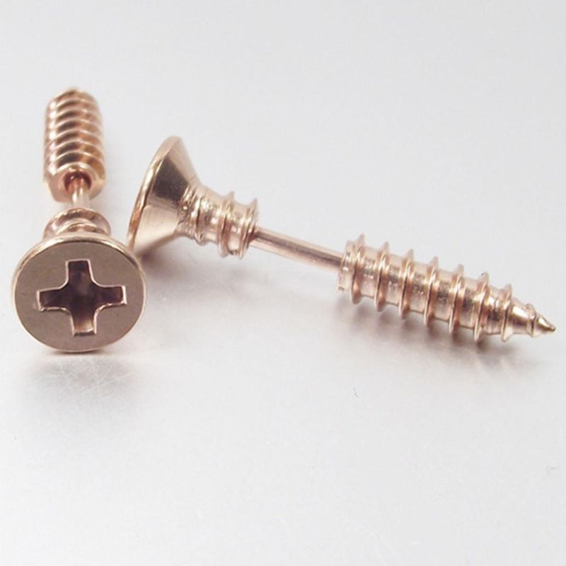 Hypoallergenic Titanium Steel Screw Piercing Stud Earrings Stainless Steel Earrings European and American Halloween Screw Earrings Er8208