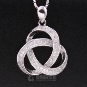 Fashion Cricle Crossing 925 Silver Jewelry Pendant